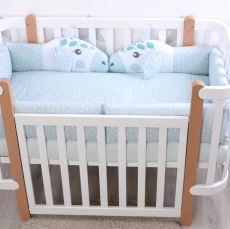 Дитячий постільний комплект Veres Love is mint 6 одиниць